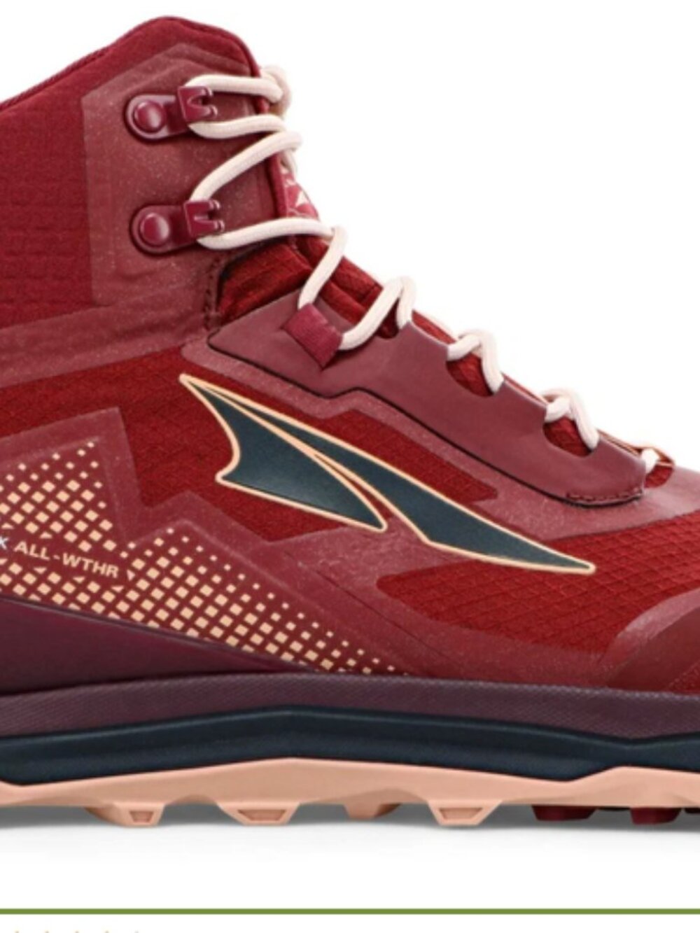 Altra Lone Peak All-Weather Mid Hiking Boot Maroon Athletic Shoes